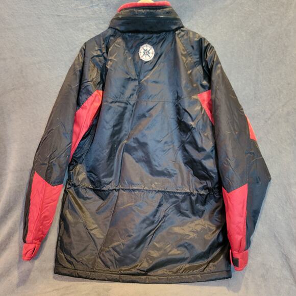 Vintage Malboro Unlimited Gear Mens Medium Black Red Jacket Nylon Full Zip - Picture 3 of 7
